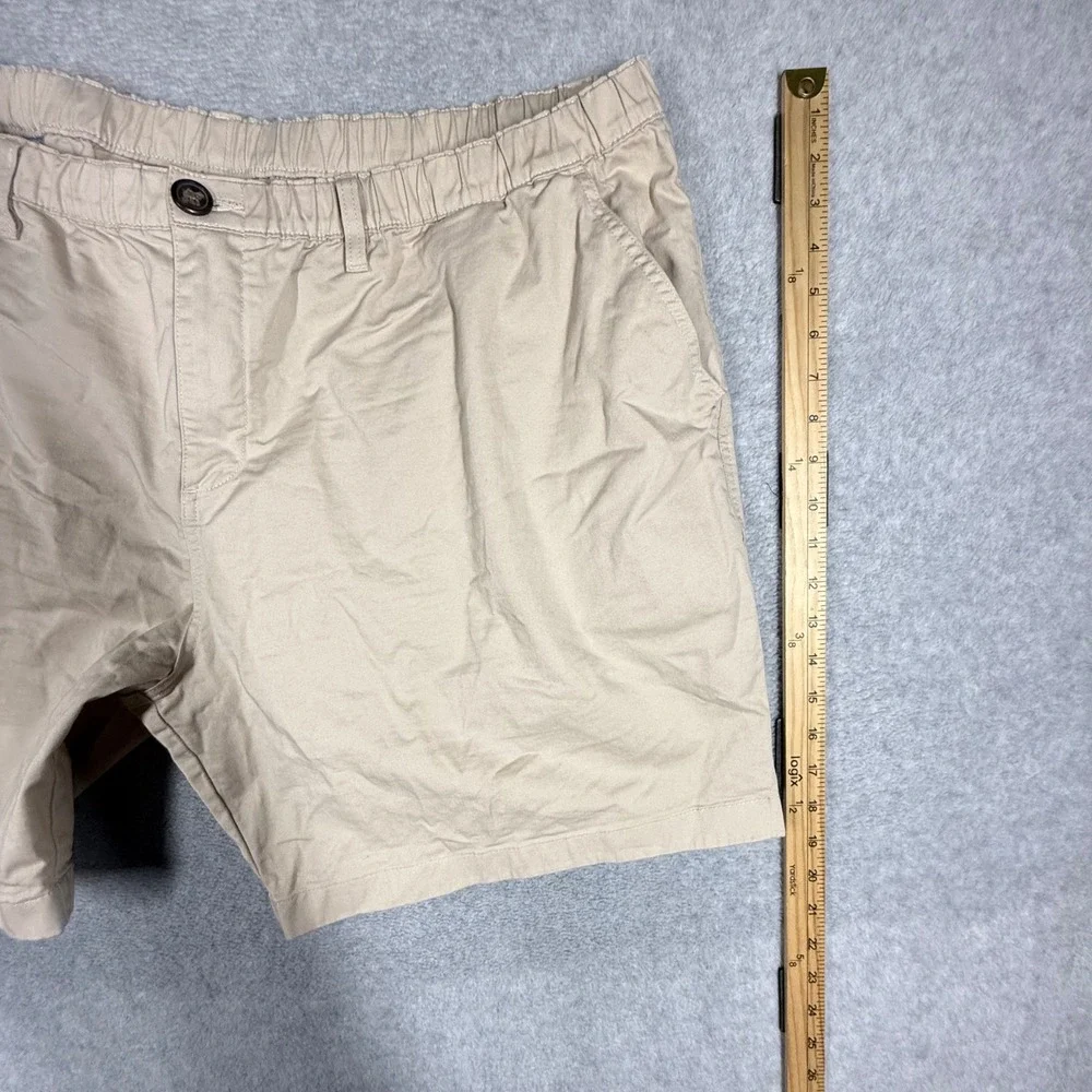 Chubbies 7 Originals Mens XXXL Khaki Tan Stretch Elastic Waist Chino Shorts